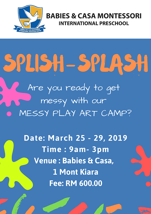 Messy Play Holiday Program at Babies & Casa Montessori