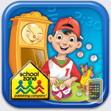School Zone Time, Money & Fractions On-Track