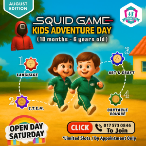 Kids Squid Game Adventure – Open Saturday (August Edition) @ Tadika KinderJoy, Ipoh