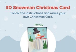Art - 3D Snowman Christmas Card